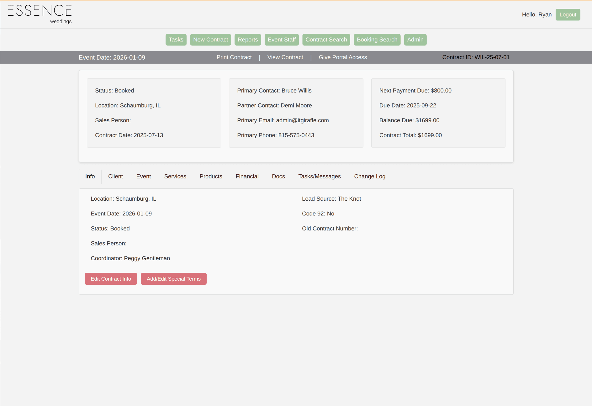 Essence Weddings CRM